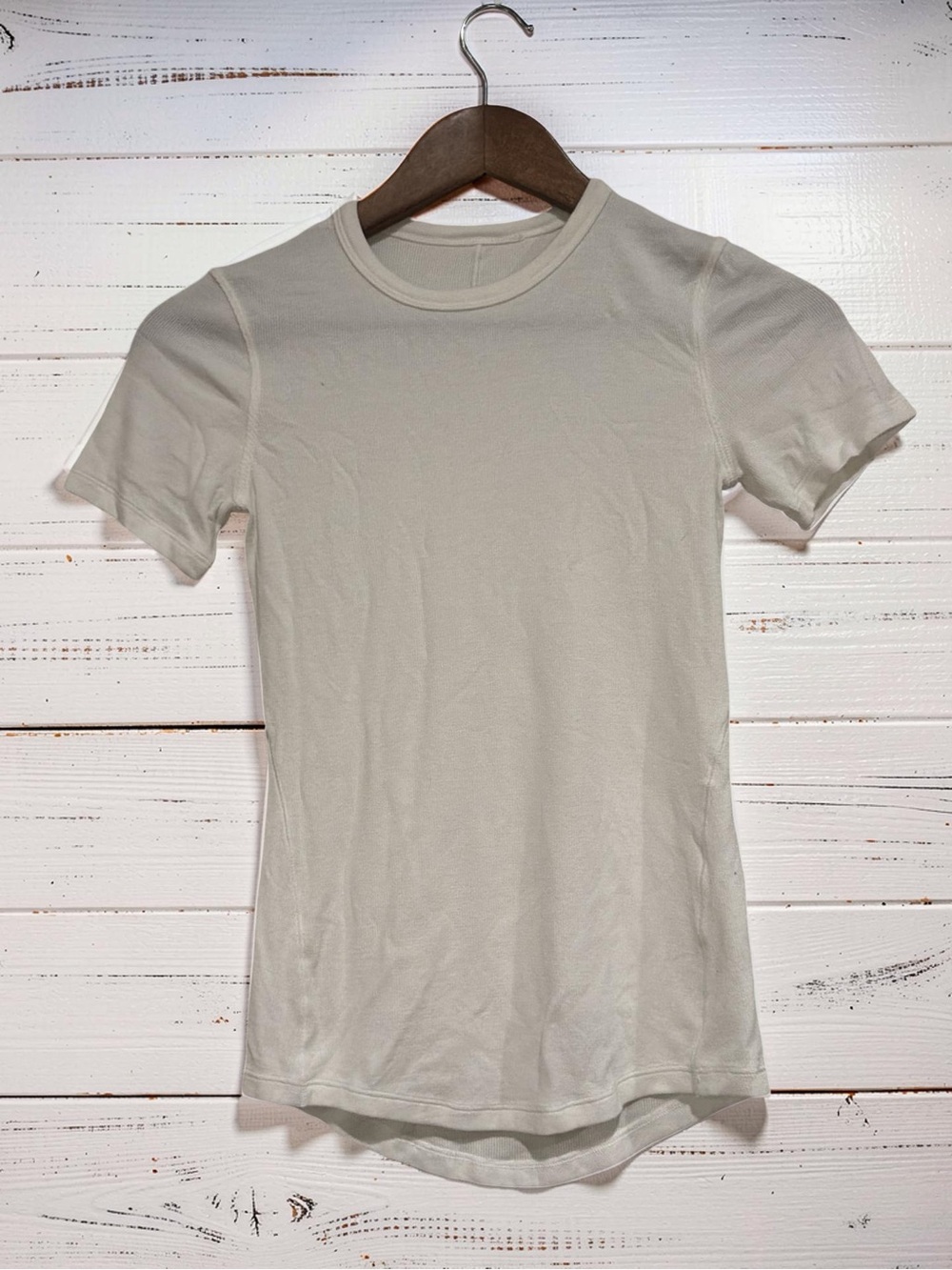 lululemon athletica Short Sleeve Crew Tee in Light Cream